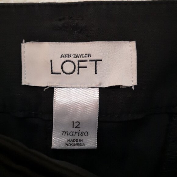 Anne Taylor Loft Marisa Ladies Straight Leg Black Capri Length Pants - Picture 3 of 8